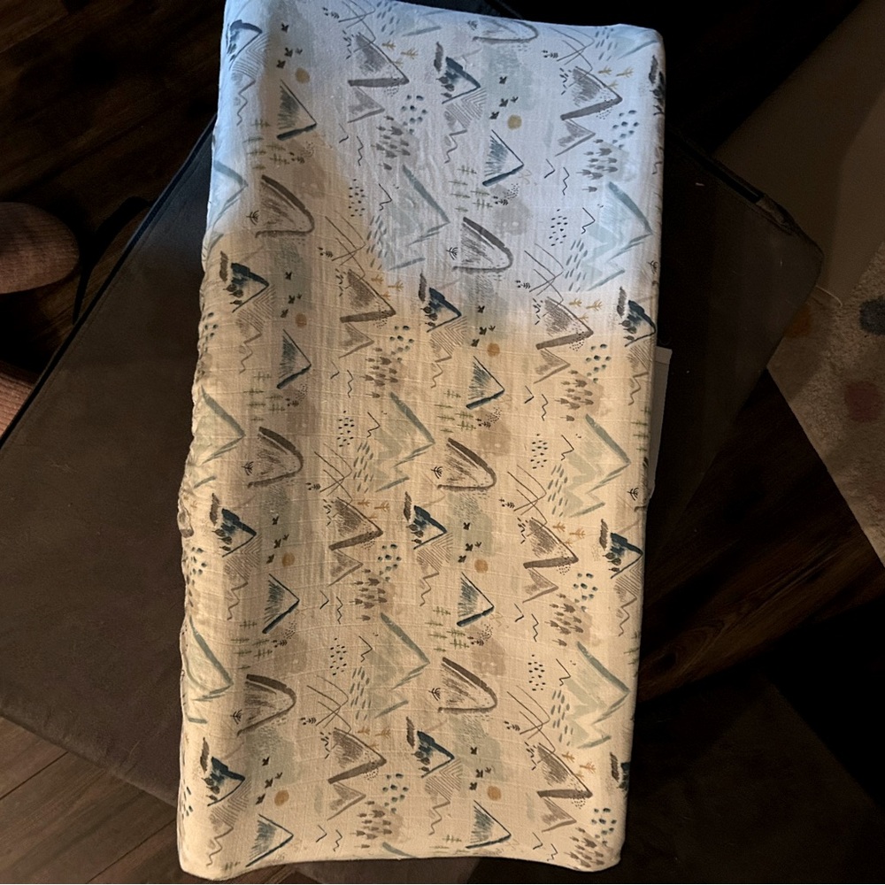 Spearmint Baby Mountains Crib Sheet & changing pad cover set